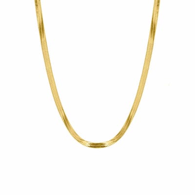 Planet Pink - Ketting snake goud - Stainless Steel - Roestvrij Staal rvs - Waterproof