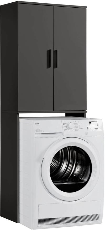 mokebo wasmachine kast 'Der Saubermann' opbouw voor wasmachine in antraciet