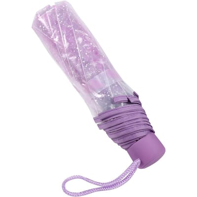 1 pièce Parapluie Pliant Transparent Parapluie Princesse Mode Fleur de Cerisier Quatre Couleurs purple
