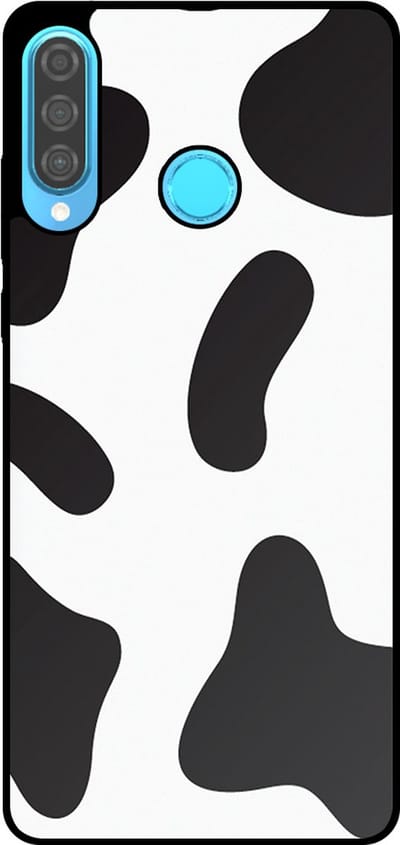 Smartphonica Telefoonhoesje Geschikt voor Huawei P30 Lite met Koeienvlekken Opdruk - TPU Backcover Case With Cow Patches Design geschikt voor Huawei P30 Lite