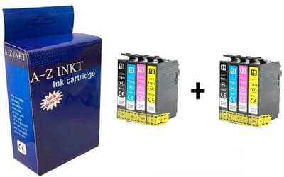 AtotZinkt Premium inkt cartridges voor Epson 18XL | Multipack van 8 cartridges voor Epson Expression Home XP202, XP205, XP30, XP302, XP305, XP402, XP405, XP412, XP415, XP315, XP312, XP215, XP212, XP225, XP322, XP422, XP425, XP325, XP222 (Mét chip)