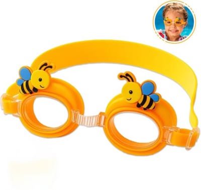 Kinder Zwembril Bij – Zwembril Kind Anti-condens met UV-bescherming – Duikbril voor Kinderen 3-8 jaar