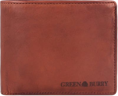 Greenburry Vintage Gewassen Leren Portemonnee 13 cm - Jongens - Horizontaal - chestnut