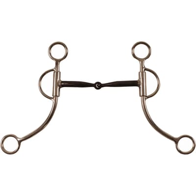 Mors western snaffle voor paard met lange kaken van roestvrij staal Pool's 1168