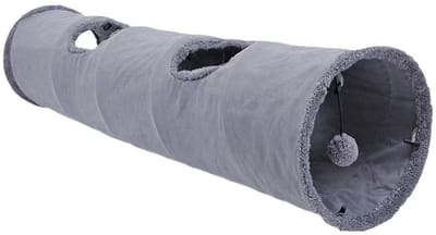 Somstyle Kattentunnel - 125 x 30 CM - Hondentunnel - Speeltunnel voor Dieren - Grijs