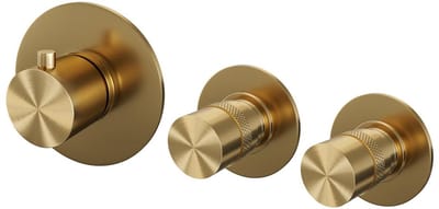 Brauer Gold Edition - Inbouwthermostaat en - Inbouwthermostaat - In/afbouwdelen - Goud Geborsteld PVD