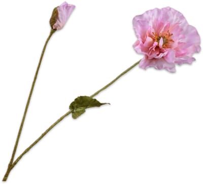 Silk-ka Kunstbloem-Zijden Bloem Klaproos Tak Roze-Lila 74 cm
