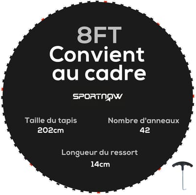SPORTNOW-Trampolinemat-PP-202x202cm-Zwart