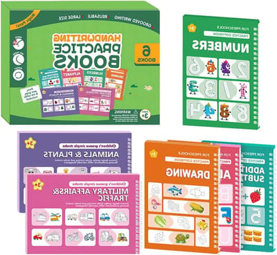 Oefenschriften met groef - Schrijfschrift cijfers - Cijfers leren schrijven - Herbruikbaar en uitwisbaar