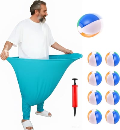 Werpspel Broek - Feestspel Set - Actief Buiten Spelen - Compleet Met Ballen - 10 Delig - Blauw