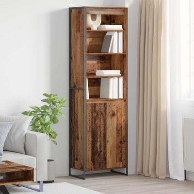 vidaXL - Hoge - Kasten - 2 - pcs - Oud - Hout - 60 - x - 36 - x - 300 - cm - Bewerkt - hout