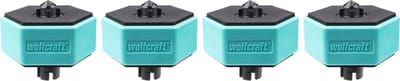 wolfcraft - Werkbank accessoires - 4 multifunctionele Anti Slip werkstuksteunen voor werktafel - 20mm - 6892000