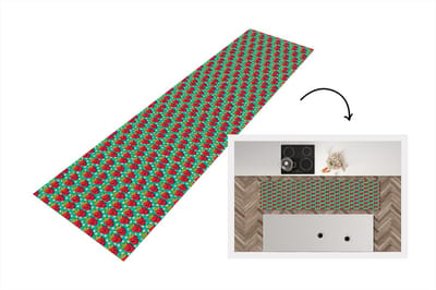 Keukenloper - Loper keuken - Aardbeien - Kinderen - Fruit - Vegan - Design - 200x50 cm - Keukenloper vinyl