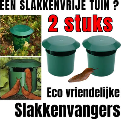 Allernieuwste.nl® 2 STUKS Slakkenvallen Slakkenval Bier Tuin Slakkeenvanger Slakkenval Anti Slakken Bierval Slakkenbestrijding - 2 Stuks Groen %%
