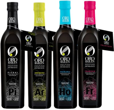 Oro Bailen - Premium Olijfolie Bundle 4x500ml – Picual, Arbequina, Hojiblanca & Frantoio – Extra Vierge uit Spanje