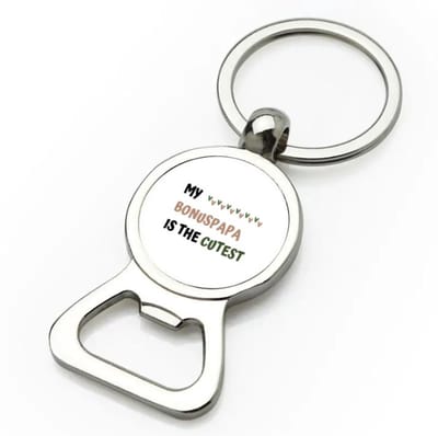 Akyol - my bonuspapa is the cutest flesopener - Papa - schattige bonusvader - vader cadeautjes - vaderdag - verjaardagscadeau - verjaardag - cadeau - geschenk - kado - gift - vader artikelen - 9 bij 3 cm
