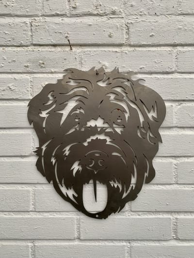 Metalen Hond - Bouvier des Flandres - Wandecoratie van metaal