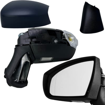 BILMAX Linker Buitenspiegel Vervanging voor Ford Kuga I 2008–2012, Elektrisch Verstelbaar, Handmatig Inklapbaar, Verwarmd, Met Richtingaanwijzer, Instapverlichting, Gegrond, 7-Pins (Bestuurderszijde)