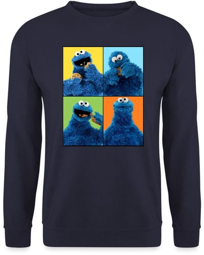Sesamstraat Koekiemonster Kunst Sweater Heren