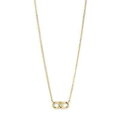 New Bling 9NBG-0349 Gouden Ketting - Dames - Schakels - 4,3 x 11,5 mm - Ankerschakel - 0,85 mm Dikte - 38 + 2,5 + 2,5 cm - 14 Karaat - Goud