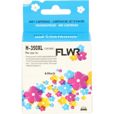 FLWR - Inktcartridge / 350XL zwart - Geschikt voor HP