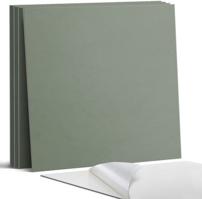 Coloray Wandpanelen Zelfklevend - Olijfkleur Zelfklevende Wandpanelen - 50 cm x 50 cm - Groente Wandpaneel PVC - 5 stuks - Eénkleurige Wandpanelen Zelfklevend - Wandpaneel Keuken - Wandpanelen Badkamer