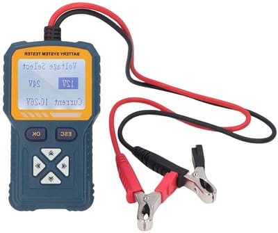 Accusysteemtester - Accuchecker - Voertuigonderhoud - Brede Compatibiliteit - 20 x 15 x 4 cm - Zwart