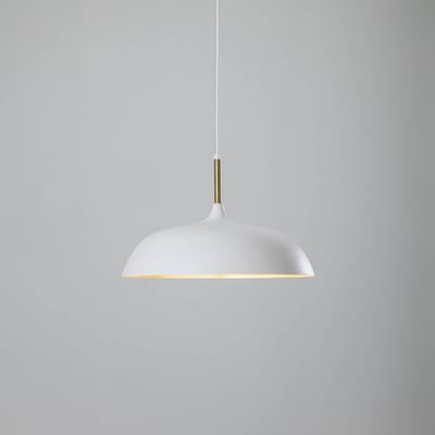 Moderne Witte Metalen Hanglamp Goud - Lincoln Collectie