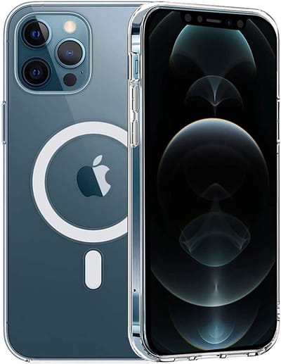 Hoesje voor iPhone 12 / 12 Pro backcover Shockproof siliconen Transparant met geïntegreerde magnetische cirkel