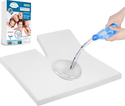 Splittopper Beschermer Waterdicht molton- Katoenen Hoeslakenbadstof 200x200 cm - Antibacteriëel - Rondom Elastiek - Wit - Waterdichte Matras Beschermer Incontinentie Matrasbeschermer - 200 x 200 - 200 GSM