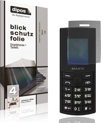 dipos – Matte Privacy Screenprotector geschikt voor Maxvi C40 | Anti-Spy Beschermfolie