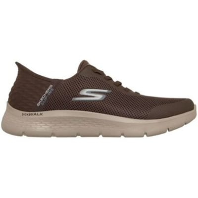 Skechers GO WALK Flex Hands Up Textiel Heren CHOCOLADE Sneakers
