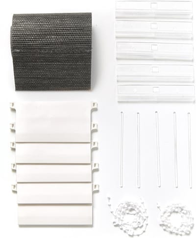 Lamellen set Easy Nature - Transparant - Grey - 40 x 260 - 5 lamellen