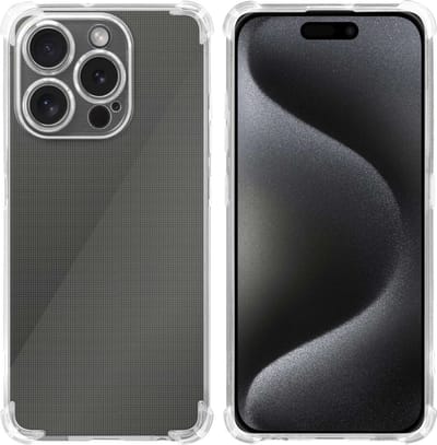 Cadorabo Hoesje geschikt voor Apple iPhone 15 PRO in Doorzichtig - Beschermhoes gemaakt van flexibel TPU Silicone Case Cover