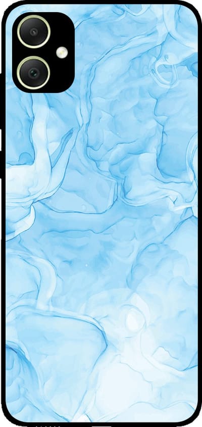 Smartphonica Telefoonhoesje geschikt voor Samsung Galaxy A05 met marmer opdruk - TPU backcover case marble design - Lichtblauw geschikt voor Samsung Galaxy A05