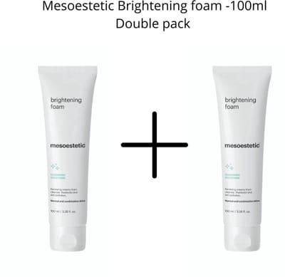 Mesoestetic Brightening Foam 2 Stuks – 2x100ml Voordeelset – Gezichtsreiniger tegen Pigmentvlekken