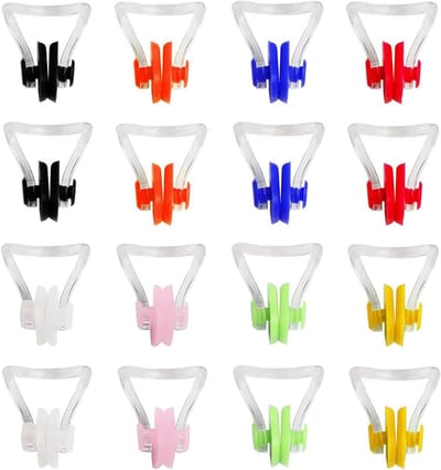 Herbruikbare Waterdichte Neuspluggen voor Zwemtraining - 16 Stuks in 8 Kleuren, Ideaal voor Beginners en Vrijduikers, Comfortabele Siliconen Neusbescherming