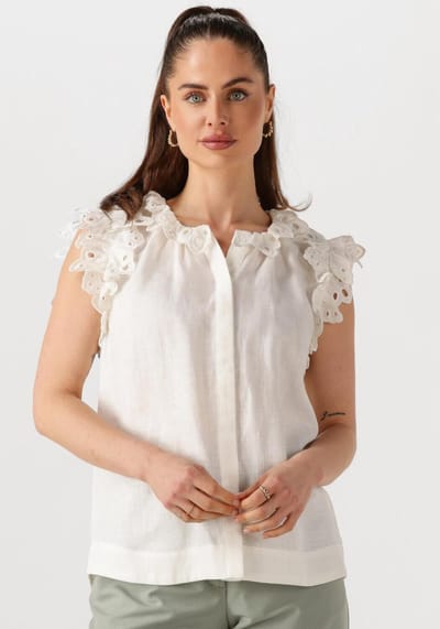 Copenhagen Muse Natuli Shirt Dames - Topjes - Wit - Maat M