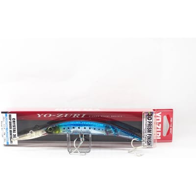Yo Zuri 3D Crystal Minnow Jointed DD 130 mm drijvend kunstaas F1155-GHIW (7321) gray
