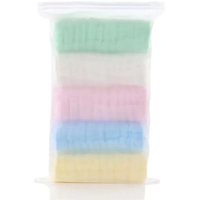 Serviette de bain 30 x 30 cm, gant de toilette, carrés de mousseline, gaze de coton pour le bain et l'alimentation des enfants
