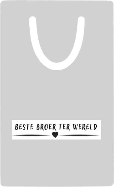 Hacebo® - Beste broer ter wereld metalen boekenlegger - Broer - brother - leuk cadeau voor je broer Bladwijzer boekenleggers - 7.6 cm x 5cm