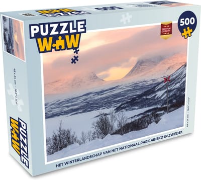 Puzzel Het winterlandschap van het Nationaal park Abisko in Zweden - Legpuzzel - Puzzel 500 stukjes