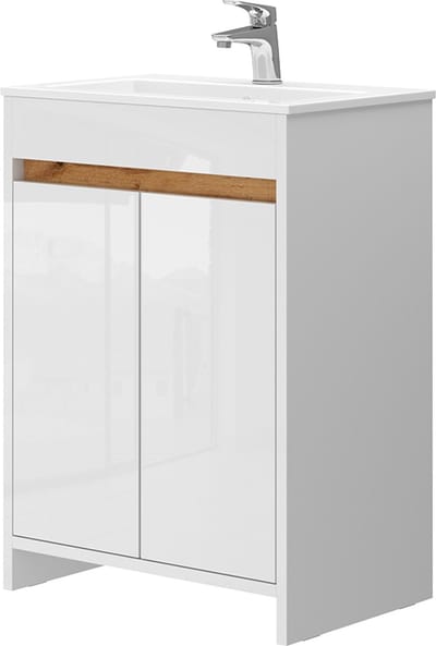 Vicco Lemgo Badkamermeubelset – 2 delen, onderkast 60 cm Wit Hoogglans