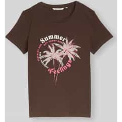 regular fit T-shirt van puur katoen met motiefprint