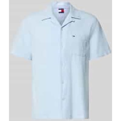 Tommy Hilfiger Tjm Regular Linen Blend Sweet Blue Taglia: M | Camicie Casual Outlet | Uomo | Bianco