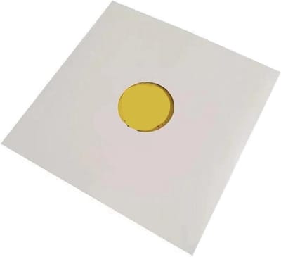 10pcs Vinyl Records Inner Sleeves, 10 Pieces, LP Record Cover, 12 inch, Vinyl Records, Covers Composite, Kraft Paper, Hard Cardboard Outer Covers (12 inch, White Hole)