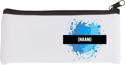 Akyol - blauwe verfvlek met eigen naam Etui - Kunst - kunstenaars/kunstenaressen - verjaardag - mensen die houden van verven - cadeau - kado - geschenk - gift - 20 bij 9 cm