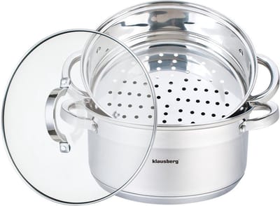 Klausberg 7144 - Stoompan - 3 delen - 24 cm - 5 liter