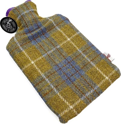 Kruik Mosterd Blauw - 2 liter - Harris tweed - Handgemaakt in Schotland - Caroline Wolfe Murray