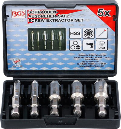 BGS Schroeven Uitdraaiset | 5-dlg